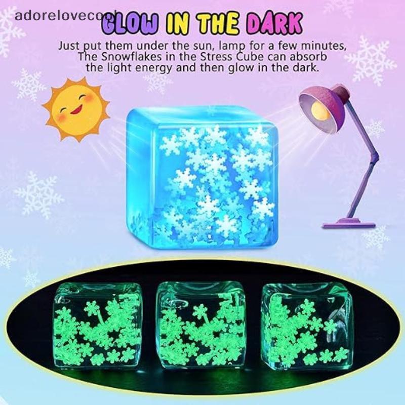 Brilha No Escuro Cubos De Gelo Brinquedos Sensoriais Stretchable Brinquedo Para Crianças Adultos Ansiedade Alívio Do Est