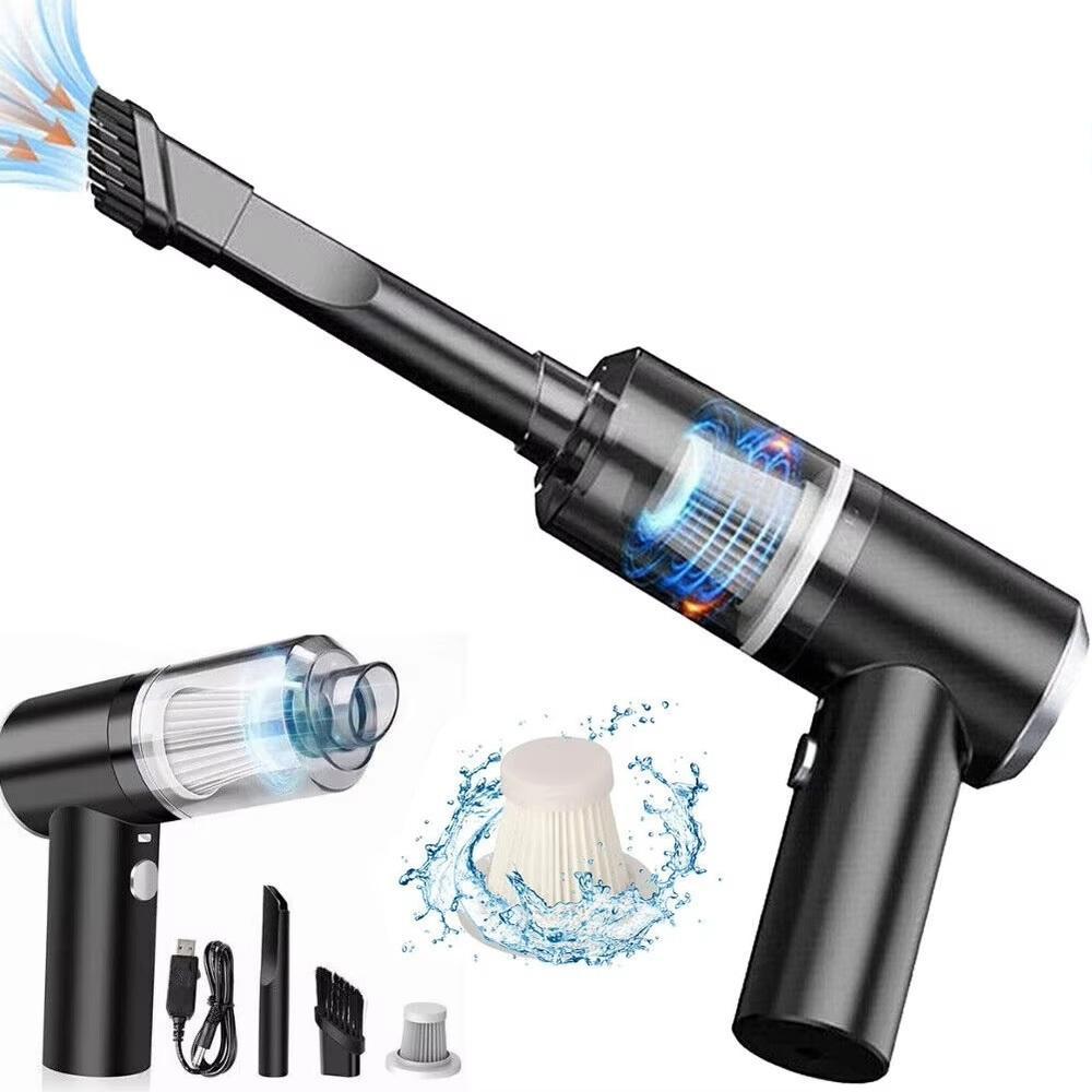 Mini Aspirador De Pó Portátil Automotivo Sem Fio 120W 6000Pa Recarregável USB Limpeza Carro Sofá Teclado