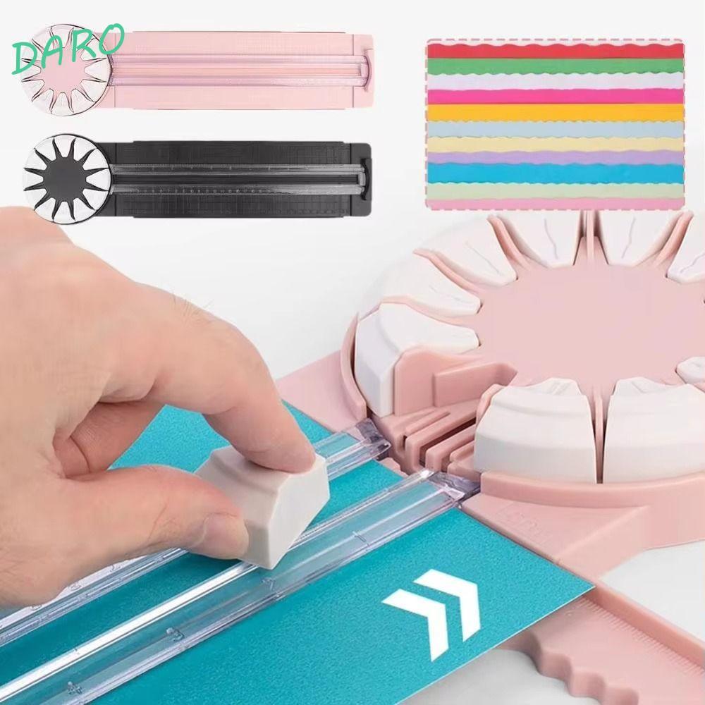 Cortador De Papel Manual DARO , Com Almofada Antiderrapante , Vários Padrões De Corte , 12 Em 1 , Plástico