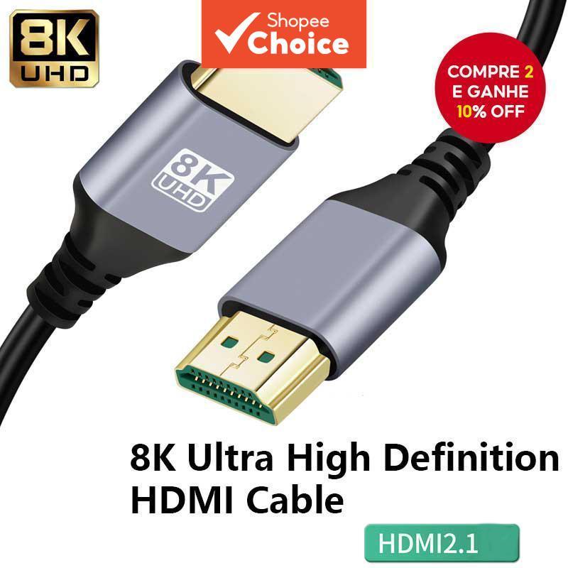 Cabo HDMI 2.1 8K De Vídeo HDR De Alta Velocidade De 48 Gbps Para PS5 Xbox Apple