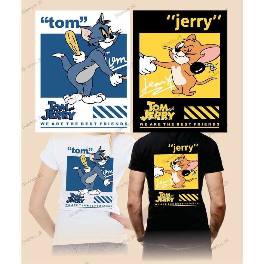 Kit Camisetas Tom & Jerry – Estampa Divertida “Tom & Jerry” | Conjunto Estiloso e Confortável