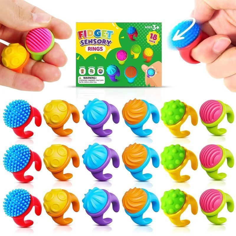 Figet brinquedos anel de silicone brinquedos sensoriais crianças anel de silicone brinquedos sensoriais