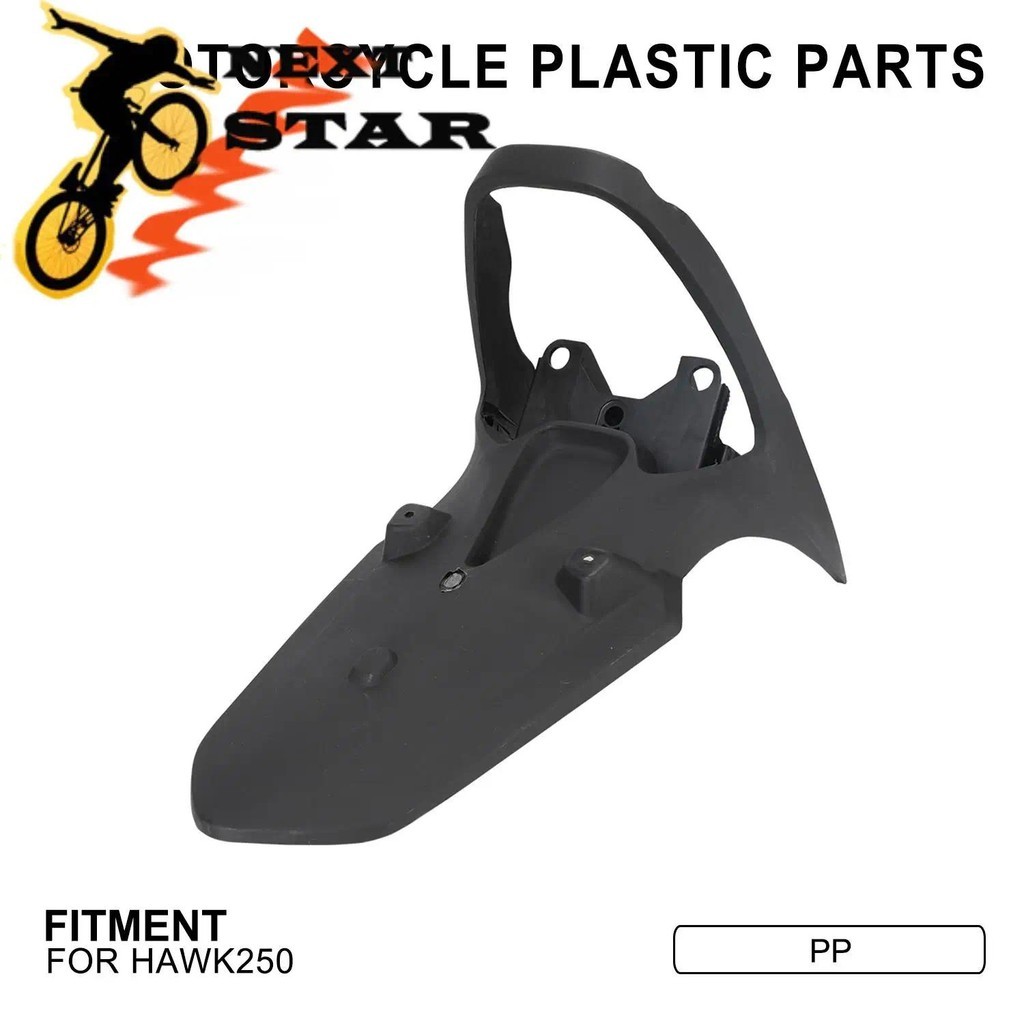 Fender Para-Choque Traseiro Respingo Lama Guarda Capa Hawk 250 Fora De Estrada Motocicleta Elétrica Motocross Acessórios