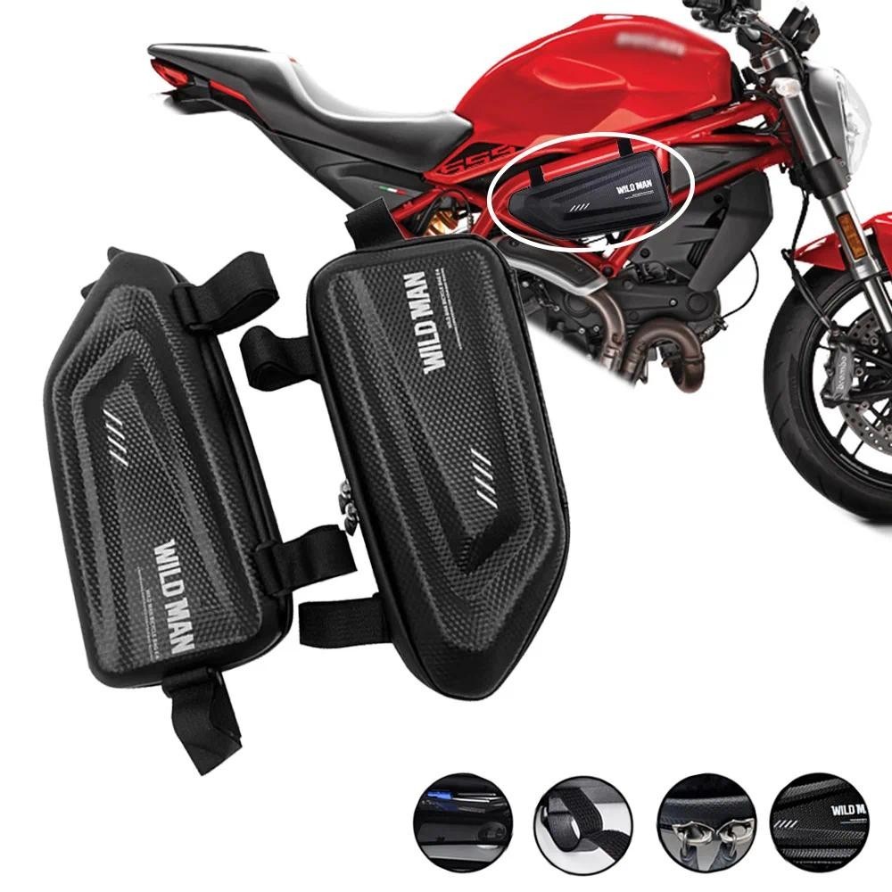 Para Monstro 659 696 796 821 900 1000 620 Aventura Motocicleta Modificado Saco Lateral À Prova Dwaterproof Água Triângul