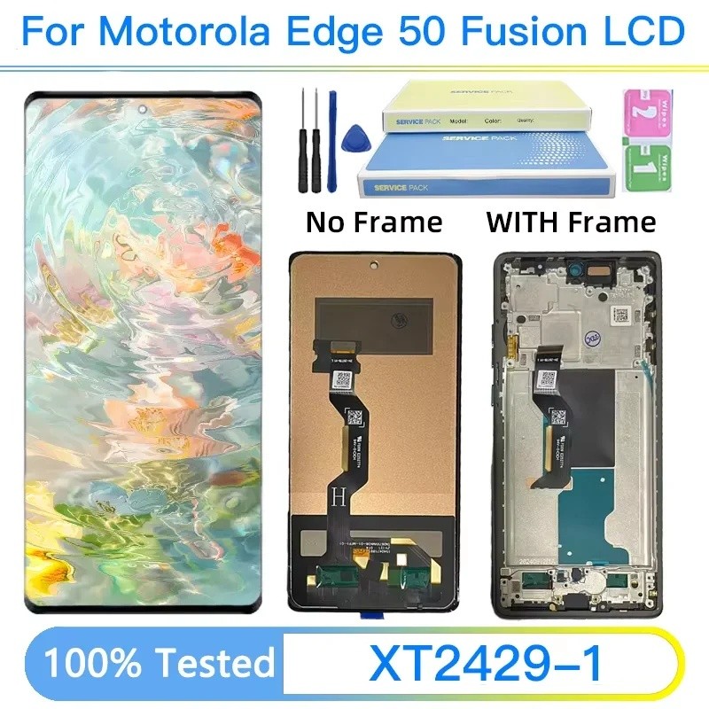 6.7 " TFT LCD Para Motorola Edge50 Fusion Display Digitador Da Tela De Toque Mot