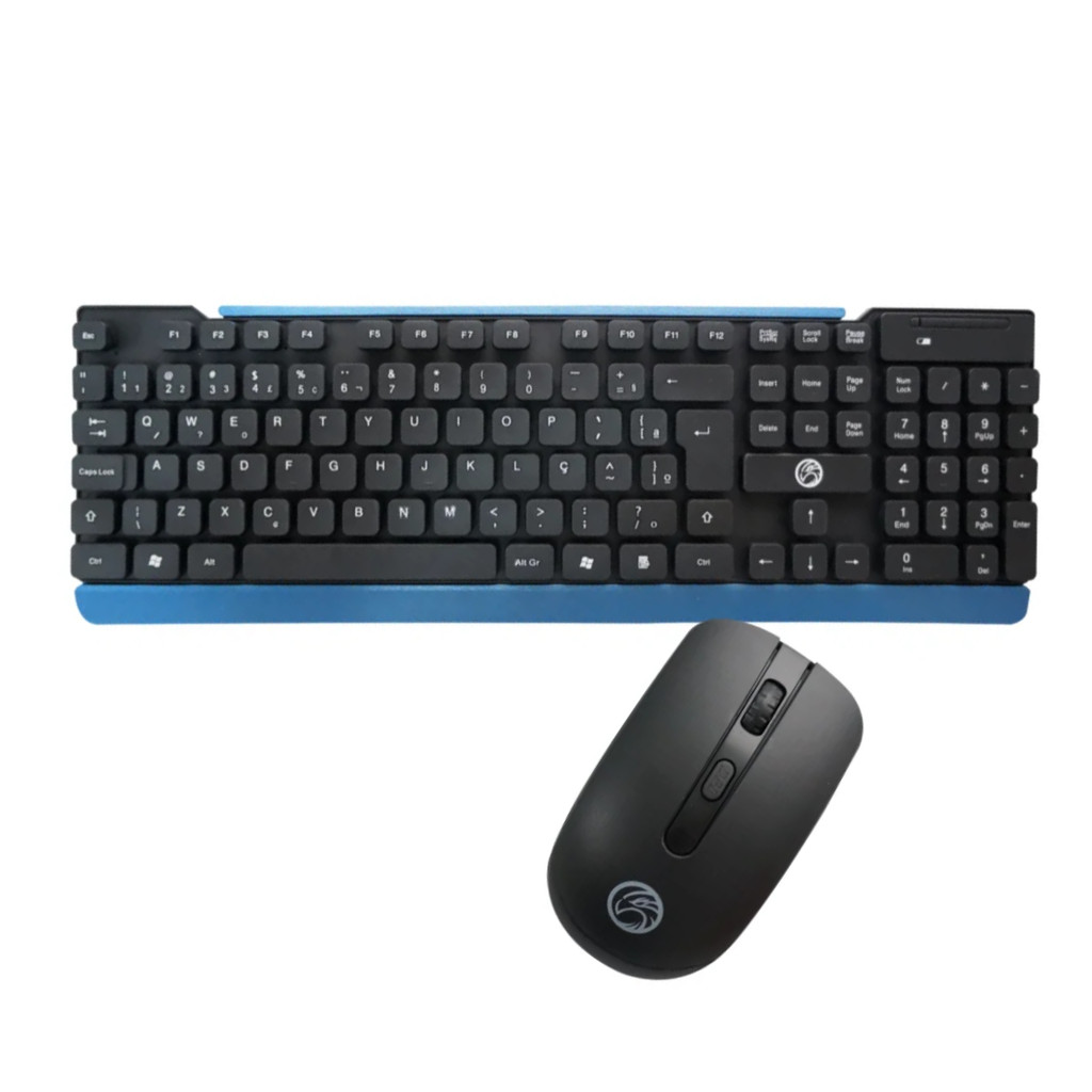 KIT TECLADO E MOUSE SEM FIO BRAZILPC BPC-527117ABNT2 PRETO
