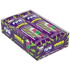 Mini Bala de Gelatina Tubes Azedinho Extremo Maçã Verde e Limão c/12 - Fini