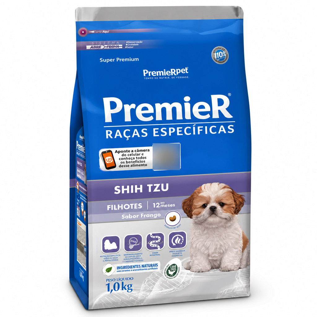 PremieR Raças Específicas Shih Tzu Filhote 1kg ? Ração Super Premium para Cães Filhotes
