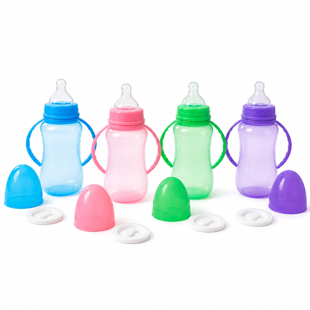 Mamadeira Gorduchinha 330ml Color Com Alça  Bico Redondo (4595)