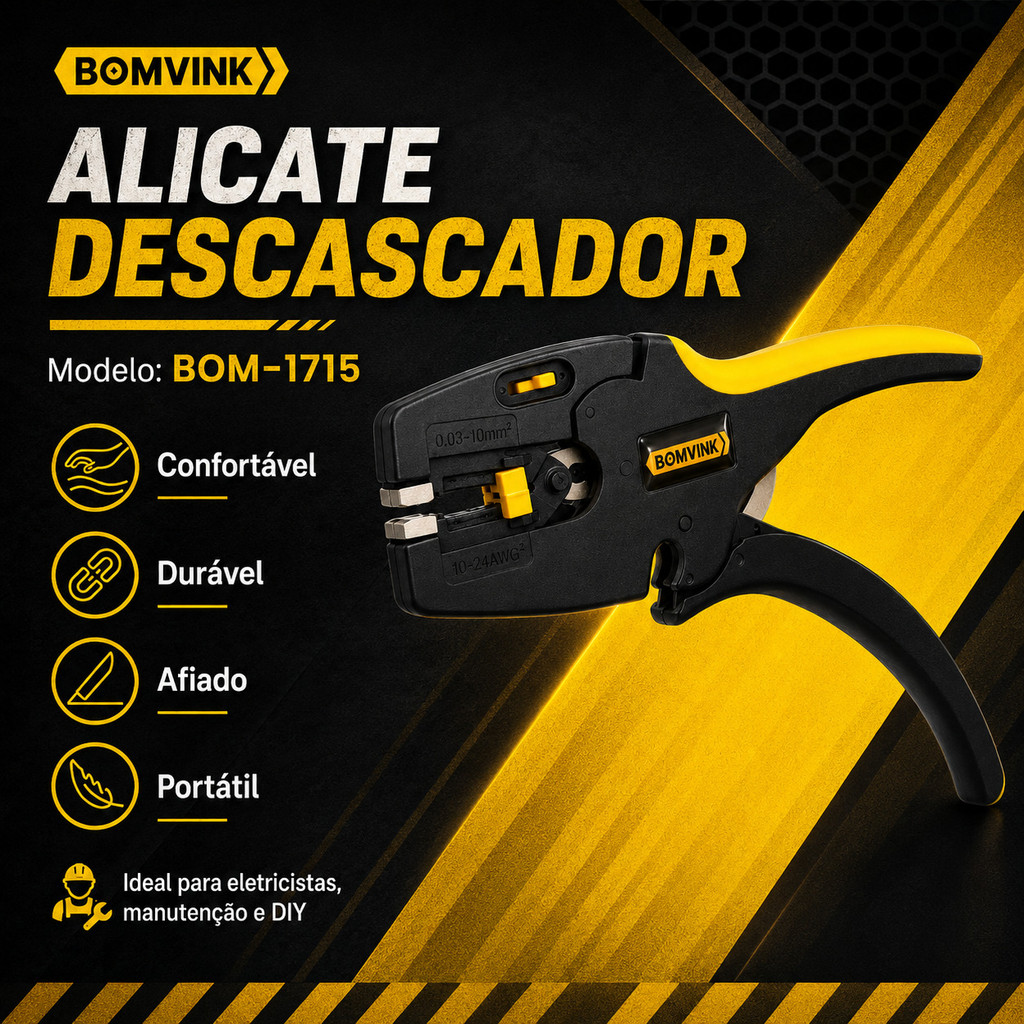 Alicate Desencapador Decapador Automático Fios 0.08 a 10mm Profissional Eletricista