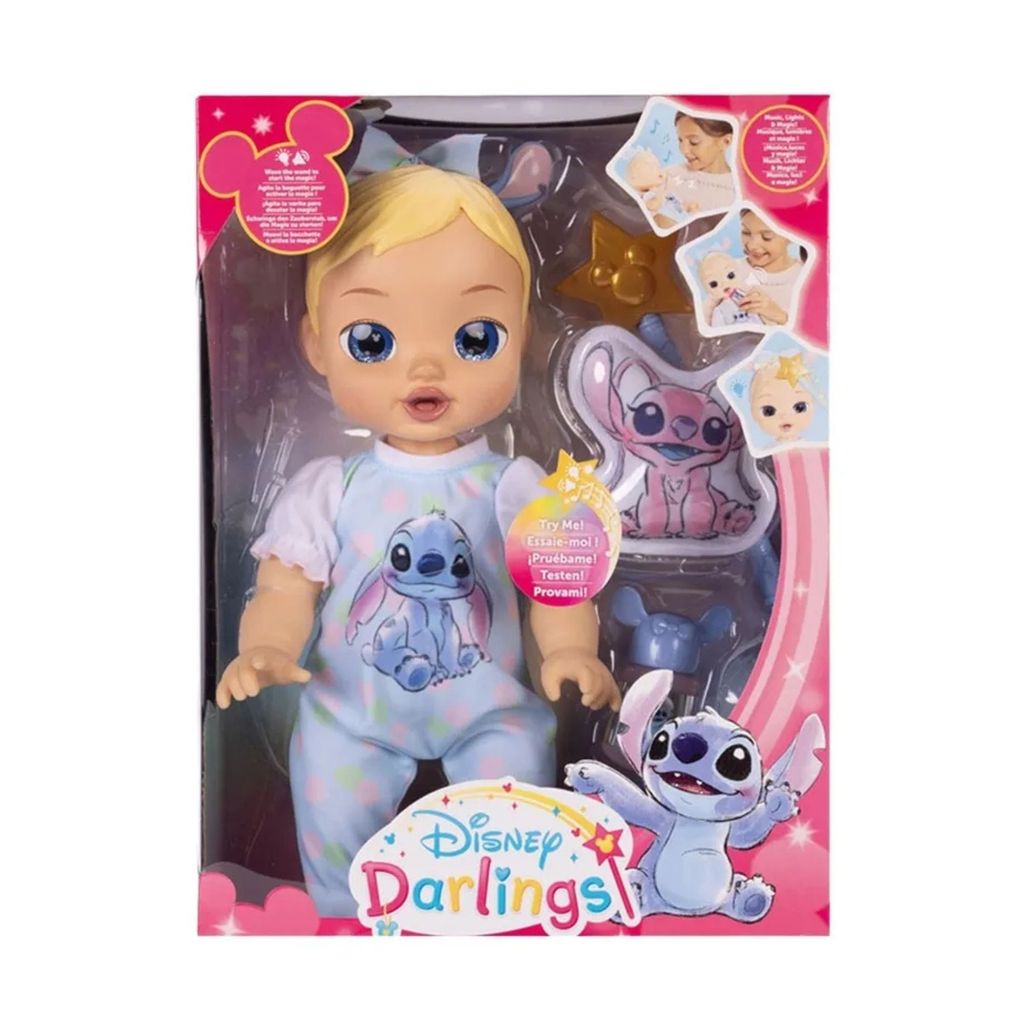 Boneca Disney Darlings Stitch Lilo & Stitch com Sons Reais e Luzes Multikids - BR2601