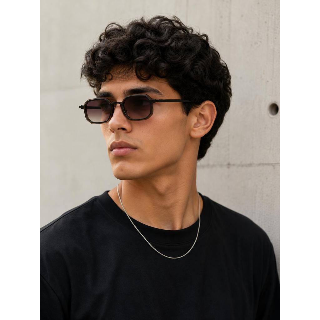 Óculos de Sol Unissex Armação Geométrica Retrô Vintage Estilo Fashion Moderno Para Uso Diário