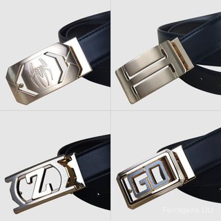 7BE3 Cinto Masculino de Couro Genuíno com Fivela Lisa, Casual e de Negócios, para Homens Jovens e de Meia-Idade, Cinto d
