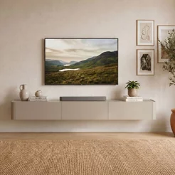 Rack para TV até 75 Polegadas Suspenso com 3 Gavetas e Laterais Arredondadas 100% MDF 180cm Oslo Br Off White