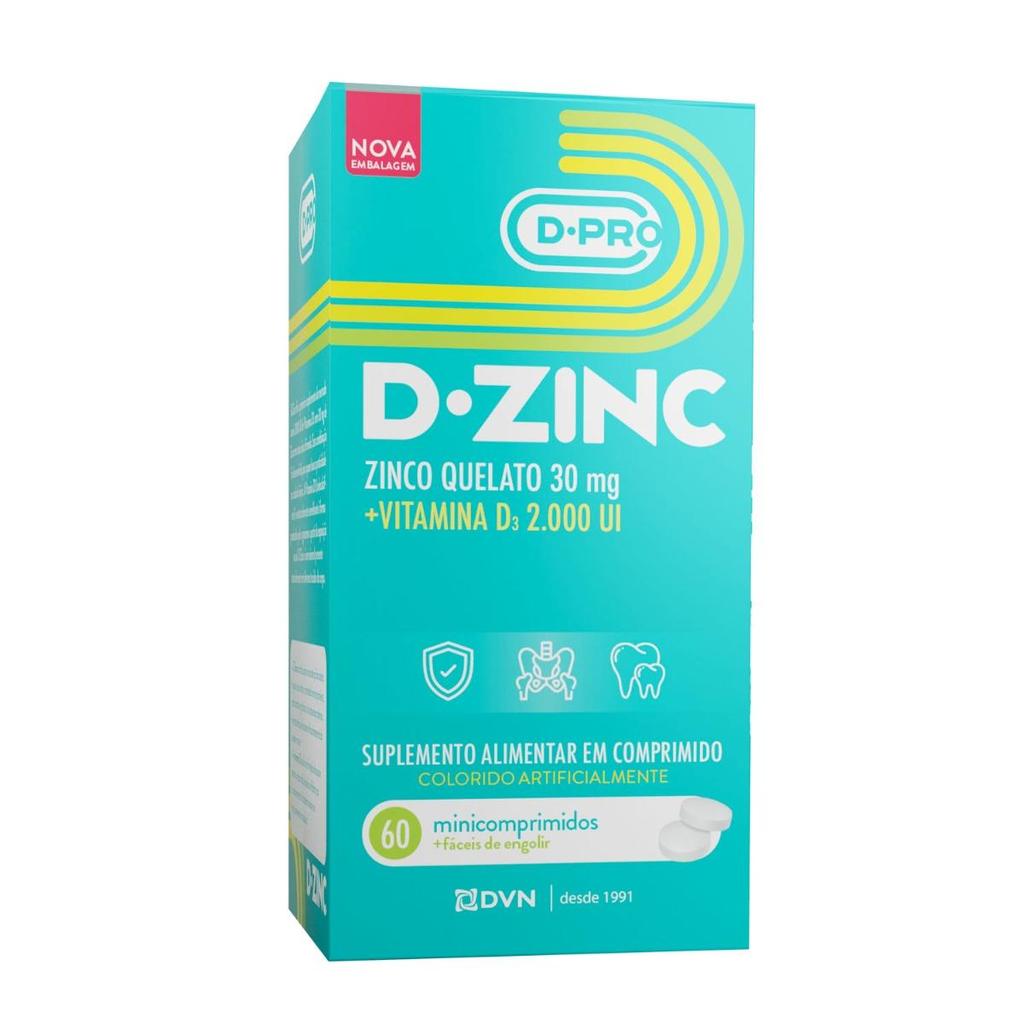 Vitamina D 2.000UI + Zinco 30mg com 60 Unidades - D.Zinc