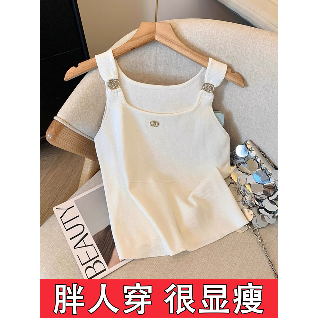 T elegante All-Match estilo menina quente pescoço quadrado colete feminino estilo ocidental exterior Wear pequeno estili