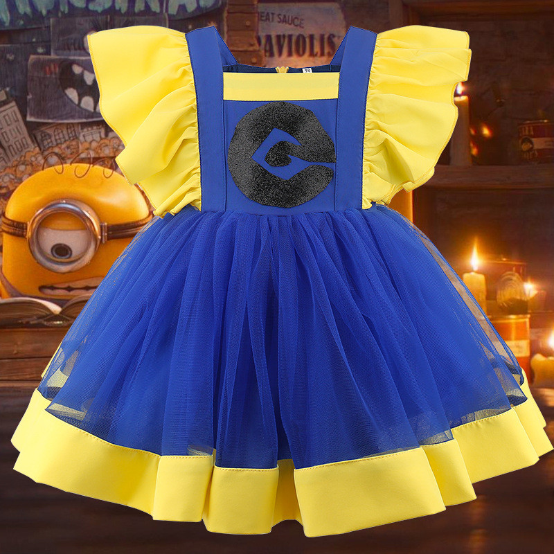Despicable Me cosplay traje comércio exterior menina pequeno homem amarelo princesa dos desenhos animados manga voadora 