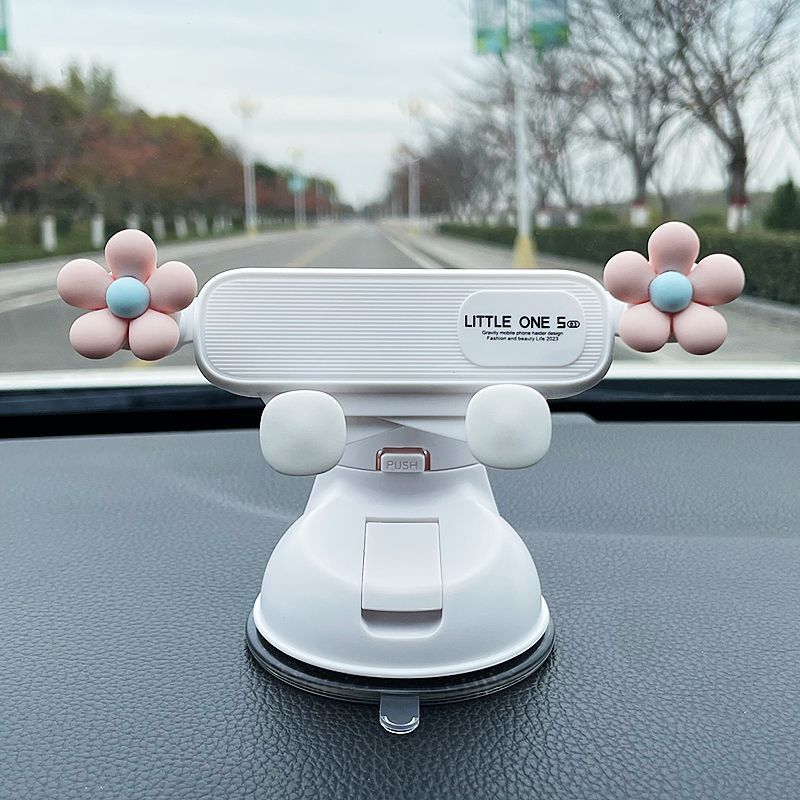 Suporte do telefone do carro ventosa bonito dos desenhos animados menina suporte do telefone instrumento suporte navegaç
