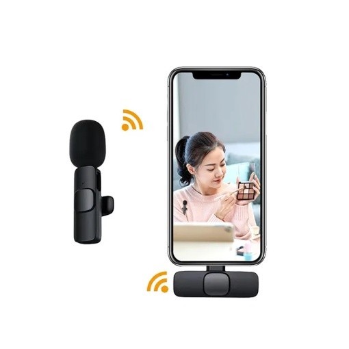 Microfone Lapela Wireless Sem Fio Para iPhone iPad Lightning