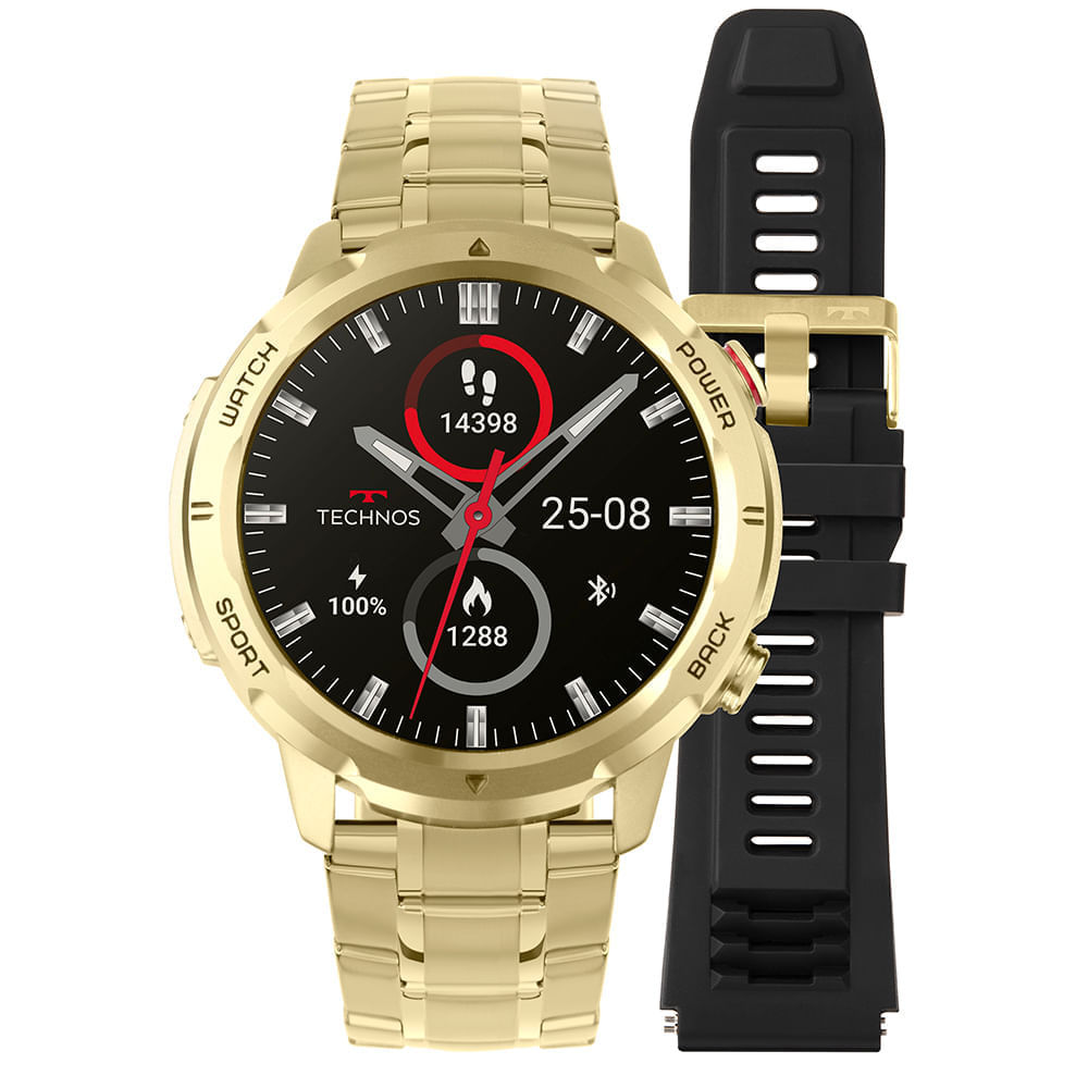 Smartwatch Technos Connect Sports Call Dourado - TSPORTSCAD/6D