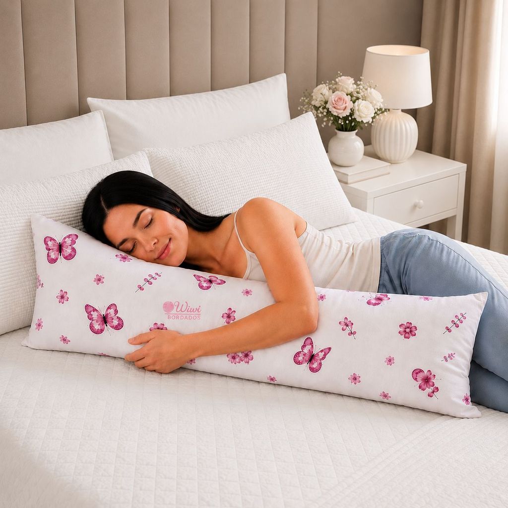 Almofada de Corpo Xuxão 1,40m Completa com Enchimento Capa Removível 400 Fios OFERTA DO DIA !