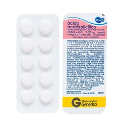 Ácido Acetilsalicílico 100mg 10 Comprimidos EMS Genérico