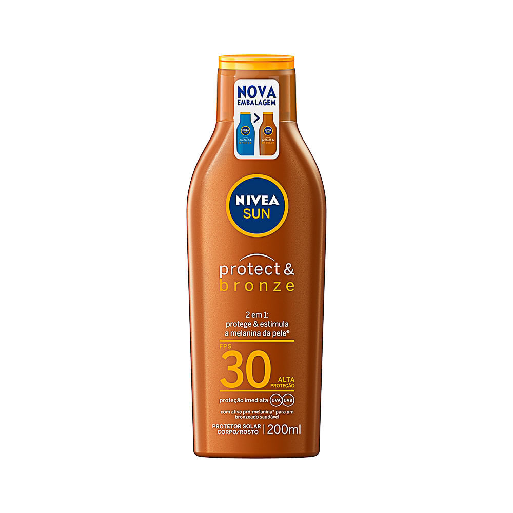 Protetor Solar Nivea Sun Protect & Bronze FPS 30 Loção 200ml