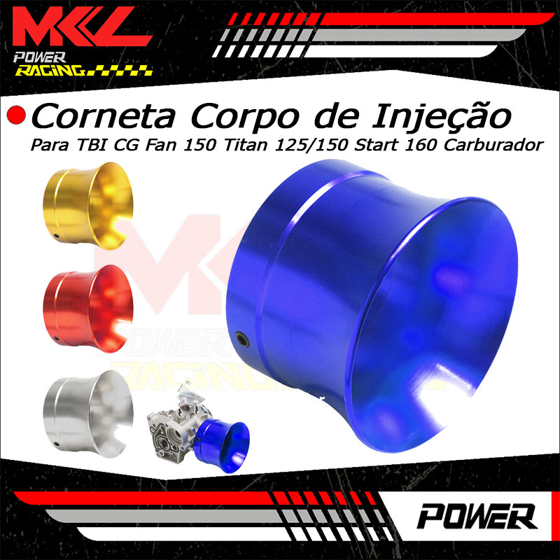 KENADA RACING Corneta Admissão TBI Para Corpo De Injeção CG Fan 150 Titan 125 150 Start 160