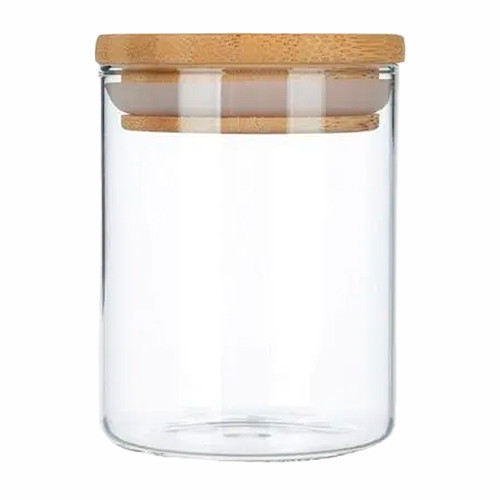 Pote De Vidro - 200ml Com Tampa De Madeira
