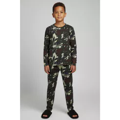 Pijama Longo Infantil Menino Com Estampa Elian Verde