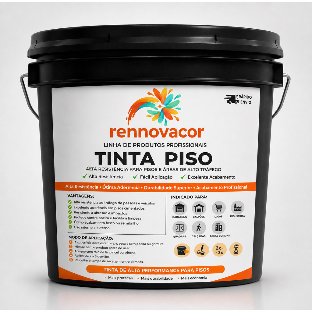 Tinta para Piso Premium Super resistente-antimofo 18 e 14 kg - tinta piso - tinta cinza — imagem 2 de 2