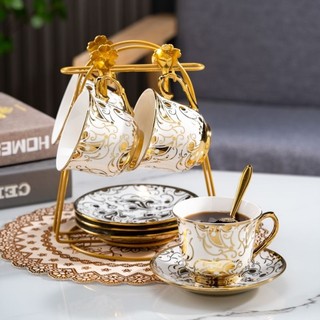 Lindo copo de cerâmica conjunto de café estilo europeu com Phnom Penh xícara de café luz luxo xícara de chá da tarde cas