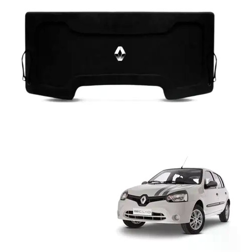Tampão Porta Malas Bagagito Clio 2013-2017 Preto G3 Cordão Com Cordinhas Furação Para Falante