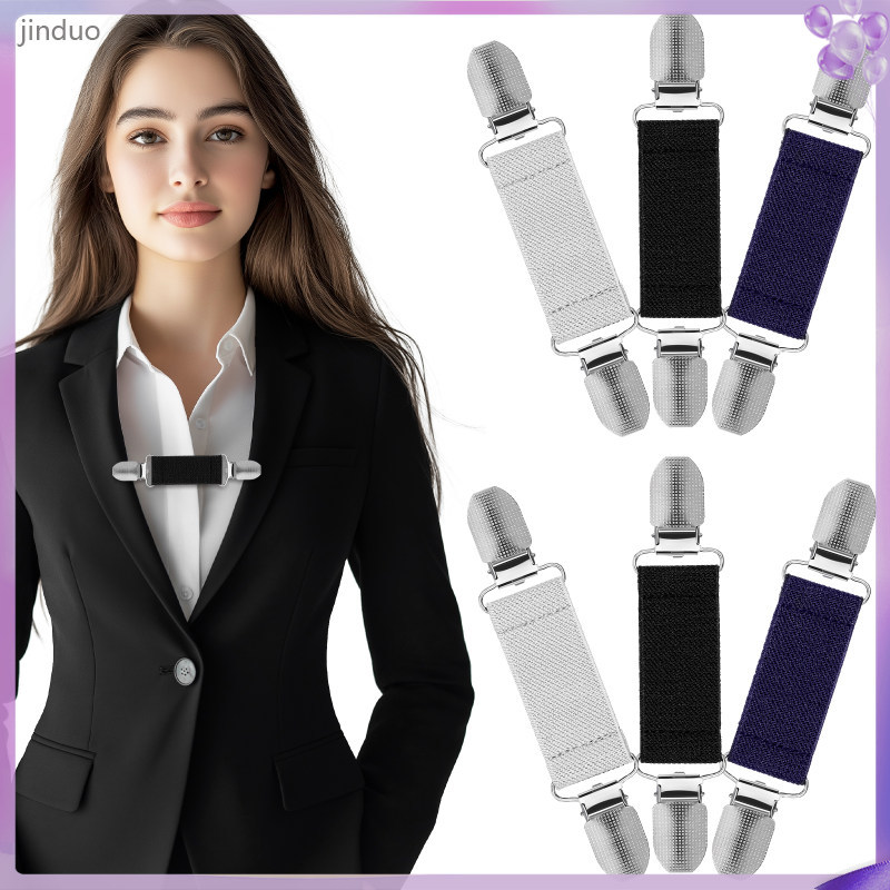📎 6Peças Clips Para Camisa Em Poliéster Uso Vestido Multi