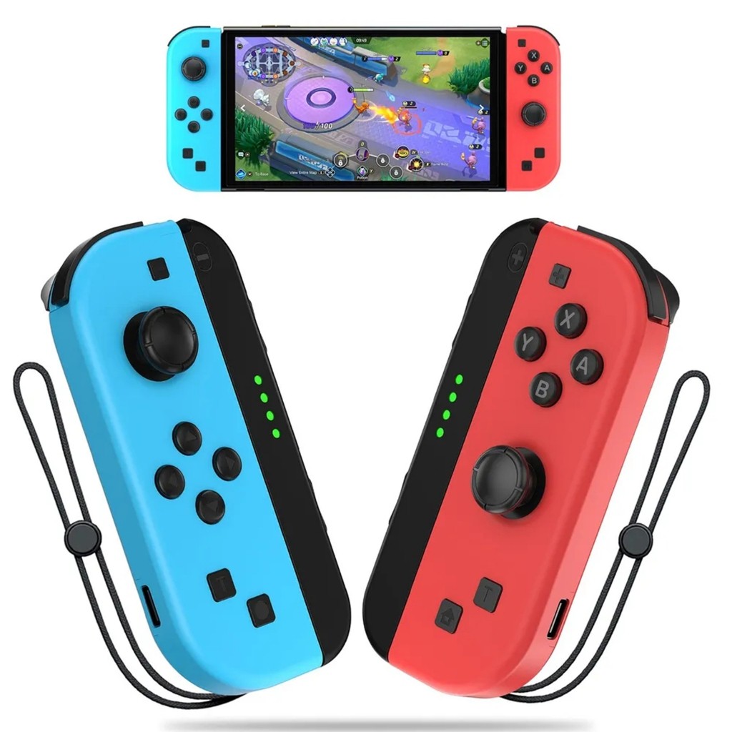 Controle Joycon Sem Fio para Switch OLED e Lite | Turbo + Vibração Dupla + 6 Eixos