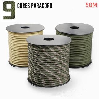 Corda Paracord Padrão De 9 Núcleos , 50M , 4mm , Paraquedas Ao Ar Livre , Sobrevivência , Guarda-Chuva , Tenda , Cordão