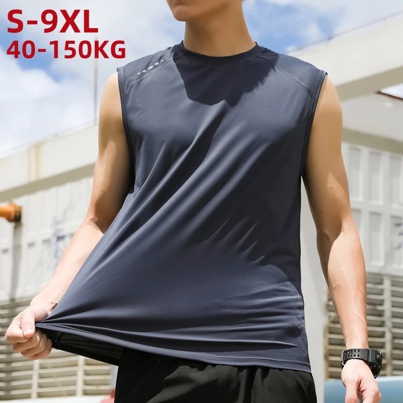Camisetas Regatas Básicas Masculinas Plus Size, Regata de Verão Lisa Preta e Branca, Camiseta Sem Mangas para Academia, 