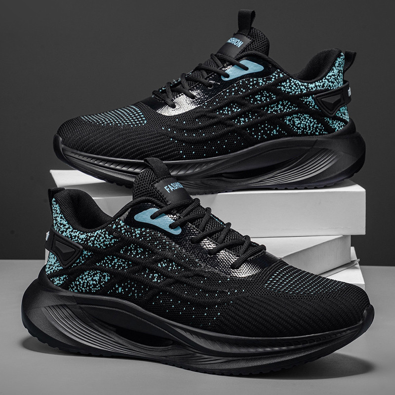 Verão Nova Moda Casual Esportes Respirável Flyknit Sapatos Masculinos Da Confortáveis E Fáceis De Usar