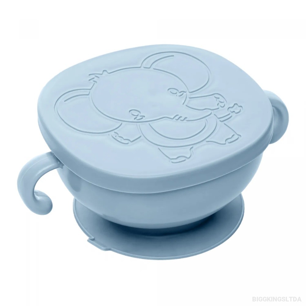 Bowl Lyor Baby Com Tampa e Ventosa Plastico Azul 221035