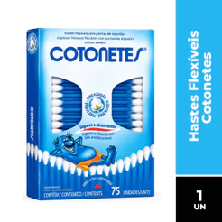 HASTES FLEXÍVEIS COTONETES JOHNSON & JOHNSON COM 75 UNIDADES