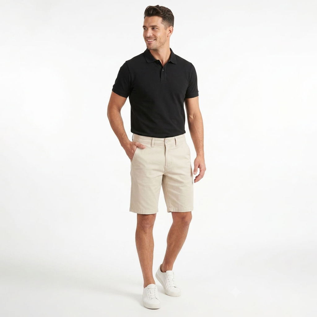 Bermuda Masculina Chino Ecxo Areia