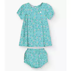 Vestido com Calcinha Menina Trick Nick Azul