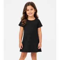 Vestido Infantil Menina Em Malha Puvil Select Preto
