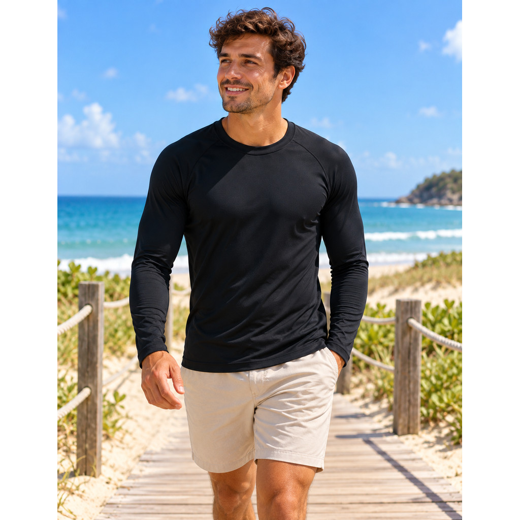 Camisa Térmica Proteção Solar Uv+50 Compressão Camiseta Segunda Pele Frio e Calor Unissex Academia