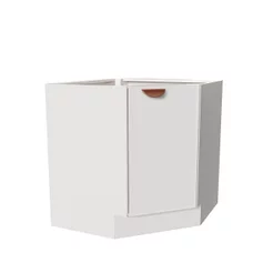 Balcão de Canto Oblíquo Planejado sem Tampo Arizona CabeCasa MadeiraOriginals Branco/Cobre Não