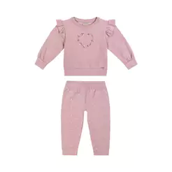 Conjunto Bebê Menina Poás Com Bordado Colorittá Rosa