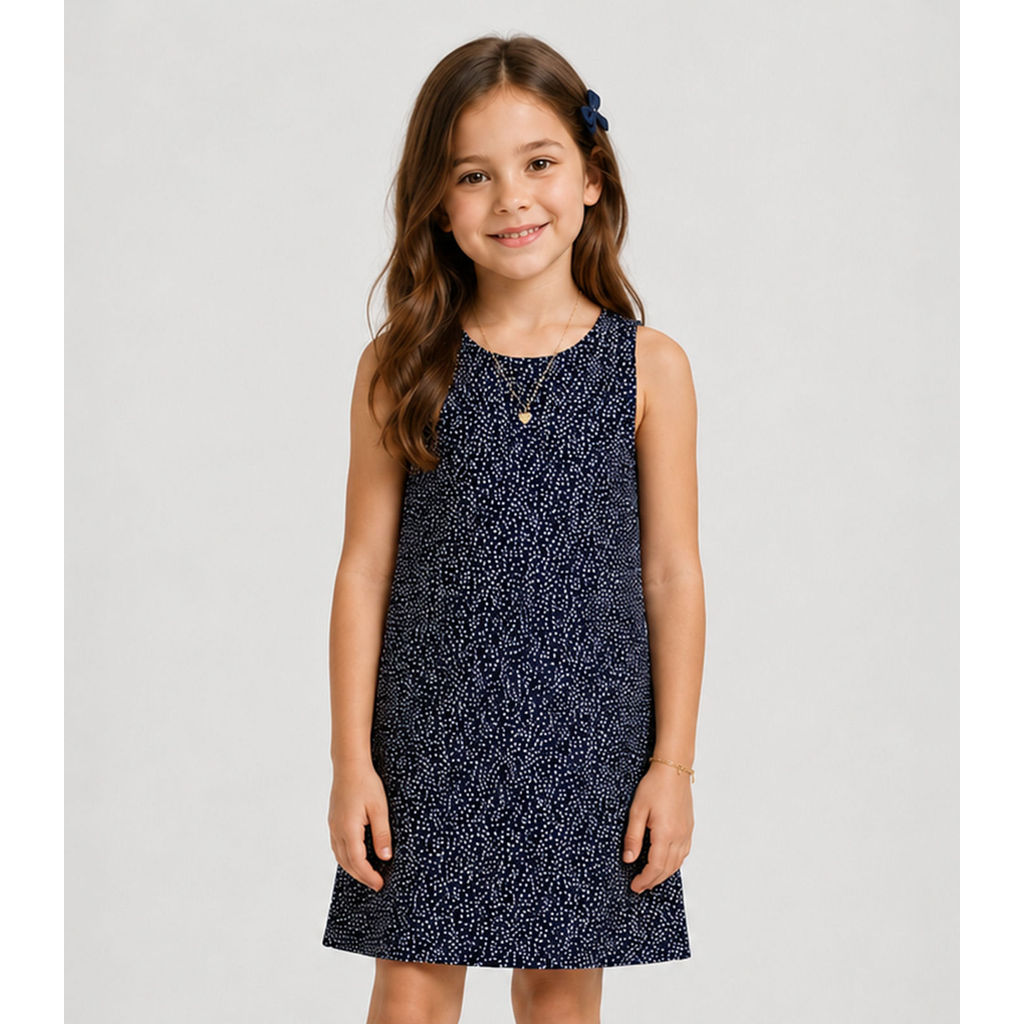 Vestido Infantil Menina Estampado Select Azul