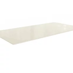 Tampo para Mesa de Jantar 2000x1000 de Madeira com Vidro Branco/Off White Off White