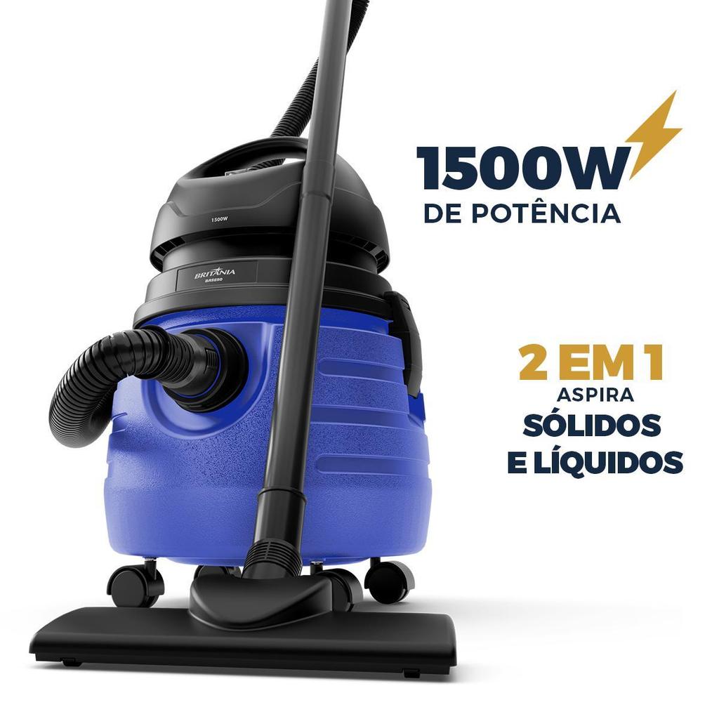 Aspirador de Pó e Água Britânia 19L Função Soprar BASE80 1500W · foto 2