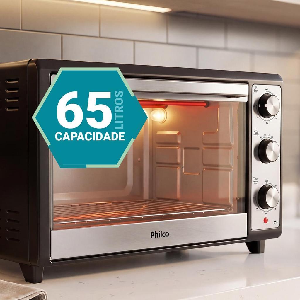 Forno Elétrico 65L Philco Dupla Resistência PFE65 · foto 2